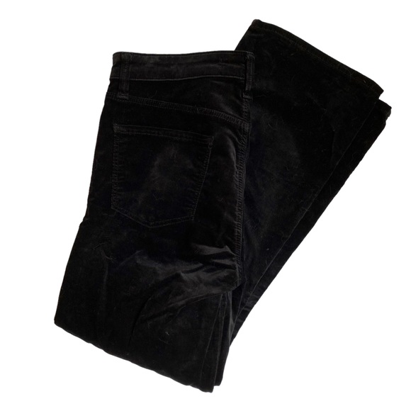 JBRAND Selena Mid Rise Crop Velour Corduroy Pants 27 Black Velvet - Picture 3 of 7
